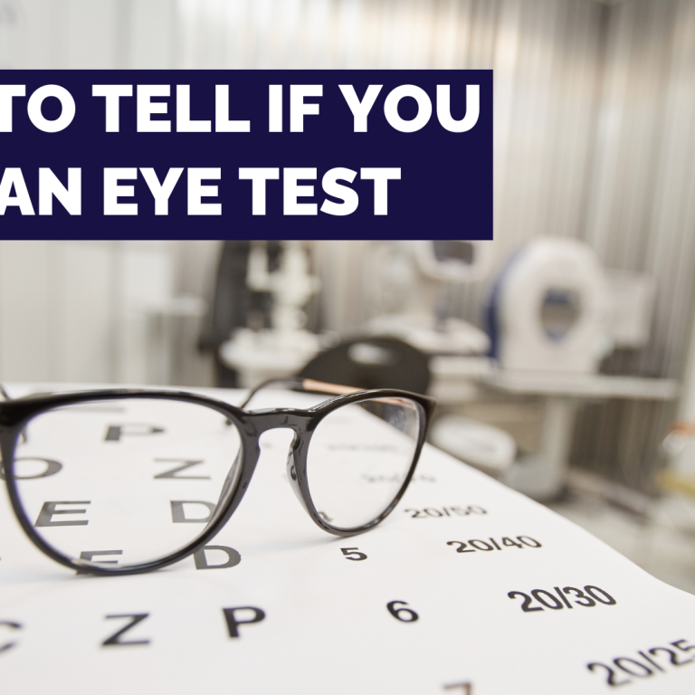 How to tell if you need an eye test